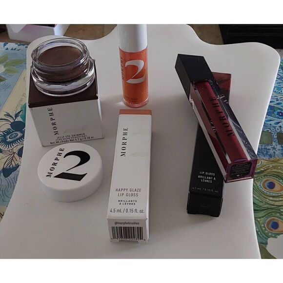 NIB~Morphe Cosmetics 3 Pc. Lip Gloss~Lip Glaze~Jelly Eye Shimmer Bundle - Picture 2 of 5